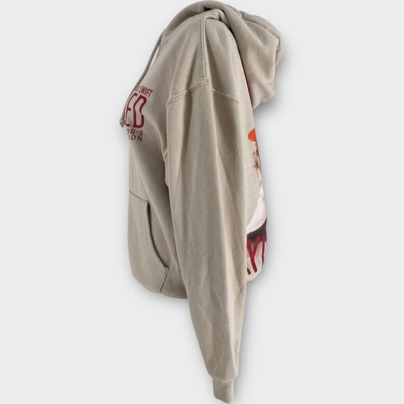 Taylor Swift RED TV Taylors Version Oversized Sweatshirt Beige Hoodie XS - Picture 7 of 11